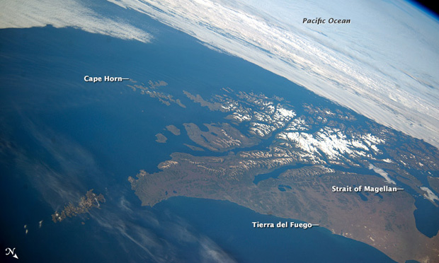 CHILE: Desde la EEI captan imagen de Cabo de Hornos y Tierra del Fuego